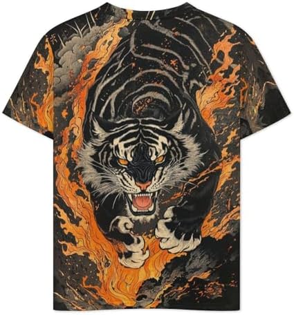 MARSVOVO V Neck T Shirts Men Graphic Short Sleeve Hippie Tees for Men Big and Tall Mens Shirt