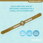 AllerMates Kids Medical Wristband - Sesame Children's Medic Alert Allergy Awareness Bracelet (2 Pack)
