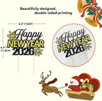 New Year Cake Toppers for New Year Party Decoration Supplies (happy new year)