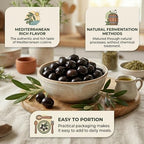 Marmarabirlik Black Olives, Olive Brine, Mediterranean Pickled Olives, Natural & Ripe Food, Healthy Snacks, Individual Packs, Fresh, Vegan, Halal, Kosher, Small, 28.2 Oz (800g)