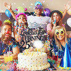 Look at You Turning 25 & Sh*t Cake Topper, Cheers to 25 Years, Hello 25, for Men Women Happy 25th Birthday Party Decorations