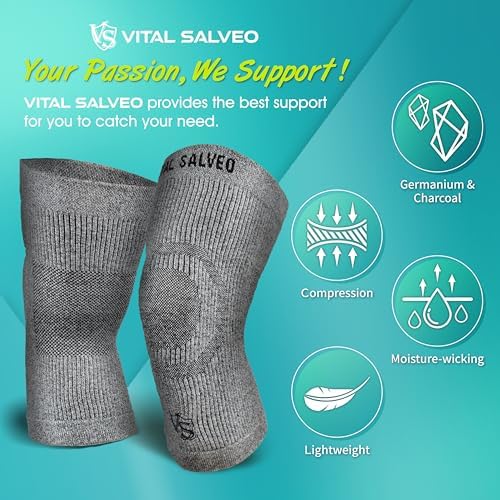 VITAL SALVEO-Compression Recovery Knee Sleeve/brace C3-COMFORT, Pain Relief, Protects Joint - Ideal for Sports and Daily Wear (Medium)
