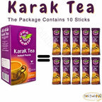 Karak Tea Instant Premix Saffron Zafran Natural Chai Powder Oriental Egyptian Arab Egypt Arabic Kosher Halal (1 Pack = 10 Sachets x 20 gm) شاى كرك بالزعفران سريع التحضير