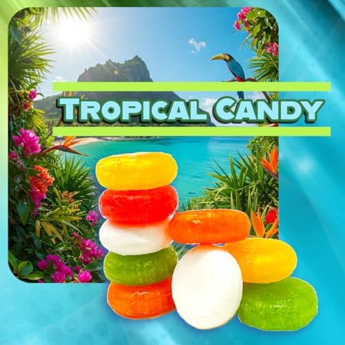 Tropical Mix Hard Candy (2 Pound Package) Pineapple, Watermelon, Passion Fruit, Mango, Coconut.