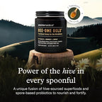 Bee-Ome Gold by Enviromedica - Unpasteurized Raw Manuka Honey with Probiotics, Royal Jelly, Bee Pollen & Propolis, Functional Superfood Honey, 7.4oz
