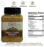Pride of India – Tikka Curry Masala Seasoning Spice – Gourmet Curry Mix – Ideal for Vegetarian and Meat Dishes – Natural & GMO Free – Easy To Use - 7 oz. Medium Dual Sifter Jar