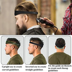 Neckline Shaving Template and Hair Trimming Guide, High-Grade Curved Durable Silicone Haircut Band for DIY Home Haircuts Fade and Taper Guide for Clippers-Black