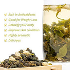Oriarm Jasmine Oolong Tea Loose Leaf - Taiwan Oolong Green Tea Leaves with Jasmine Flowers - 100g (3.53-ounce)