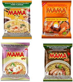 Mama Oriental Style instant noodles Mix Flavor Bundle Package Total 30 Packs (4 Flavor Mix Shrimp Tom Yum, Pa Lo Duck, Shrimp Creamy Tom Yum, Pork), each flavor 7-8 bags Total 30 small bags noodle