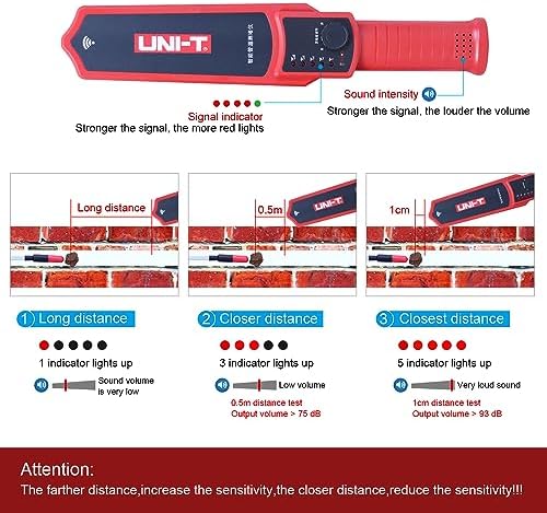 UNI-T Wall Pipe Blockage Detector 35Meters Pipeline Blocking Clogging Scanner Plumbers Instrument Diagnostic Tool for Steel Iron and PVC Pipes