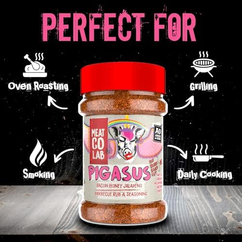 Angus & Oink | Pigasus Bacon Honey Jalapeño Rub | Sweet & Savoury Flavour Explosion | Perfect for Pork, Chicken, Chops & Chips | Gluten-Free | 200g