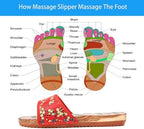 Reflexology Foot Massager Slipper Acupuncture Massage Sandals with Natural Jade Acupoint Massage Shiatsu for Foot Pain Relief Suit for Men and Women (M) 37 Black Butterfly