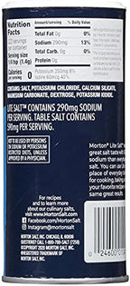 Morton Lite Salt, (11 oz), 6-Pack, Low Sodium Salt for Cooking, Seasoning & Baking