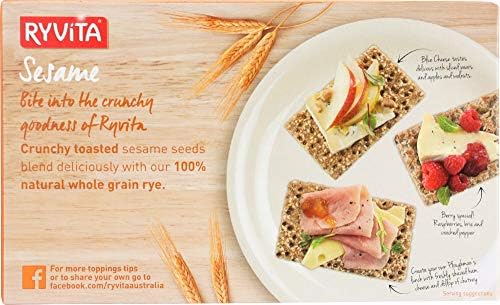 Ryvita Sesame Rye Crispbread (250g) - Pack of 2
