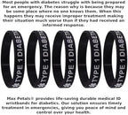 5 PACK TYPE 1 DIABETIC Medical Alert ID Silicone Bracelet Wristbands ADULT SIZE (8 Inches)