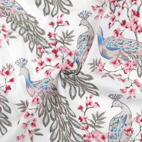 uxcell Premium Cotton Kitchen Towels, Thick and Large, Animal and Floral Printed Design Towels, 18x28 Inches 4 Pack Phoenix