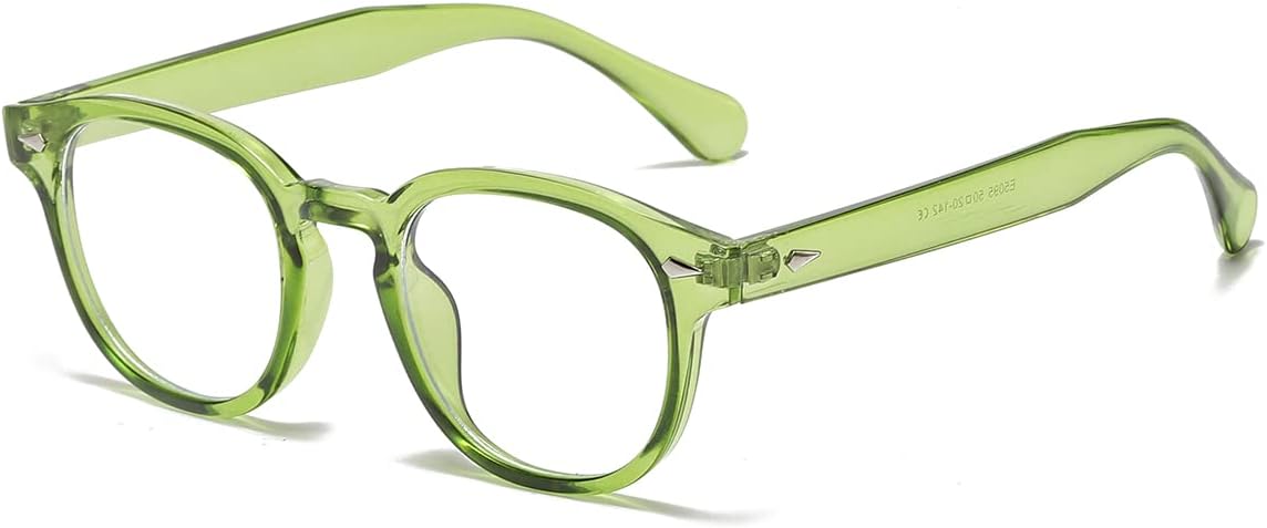NIDOVIX Retro Round Blue Light Blocking Glasses for Men Women, Vintage Frame Non-prescription Computer Reading Eyeglasses