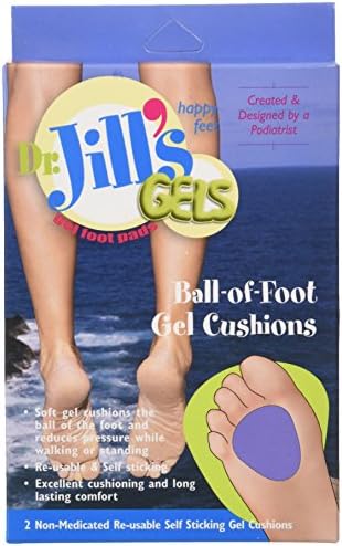Dr. Jills Gel Ball of Foot Cushions (Self-Sticking and Re-Usable)