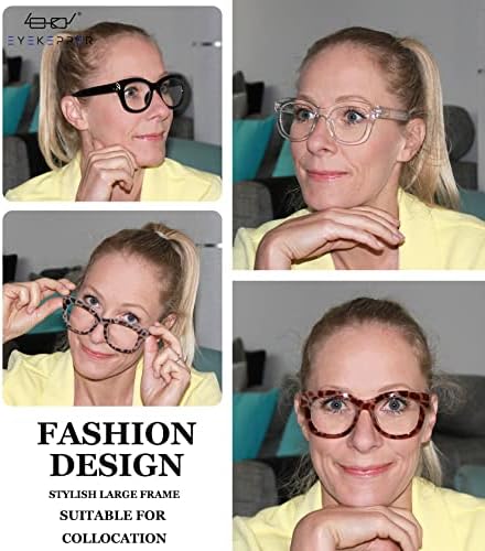 Eyekepper Large Frame Bifocal Reading Glasses Women Oversize Bifocal Readers - Black +2.00