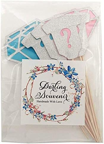 Darling Souvenir, Bridal Shower Tea Party Cupcake Topper, Birthday Dessert Decorations Tea Kettle Cup Cupcake Toppers - Pack of 20