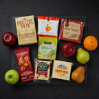 Capalbo's Fruit and Cheese Gift Basket Deluxe | Cheese and Fruit Gift Baskets w/Cheddar & Cranberry Cheeses, Fresh Fruits, Crackers & More | Gift-Ready Packaging w/Personalized Message