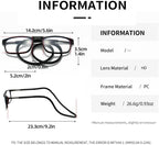 Magnetic Reading Glasses with Front Connect Blue Light Blocking,Comfortable Neck Hanging Readers for Men and Women
