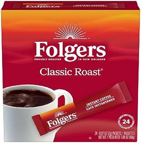 Folgers Classic Roast Instant Coffee Single Serve - 24 Packets (2 Count)