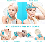 Gel Beads Ice Pack Ice Bag with Strap-1 Pack Reusable Hot & Cold Pack Compress for Knee, Shoulder, Foot, Back, Ankle, Neck, Hip, Elbow, Wisdom Tooth-7.76''x4.93''(Blue)