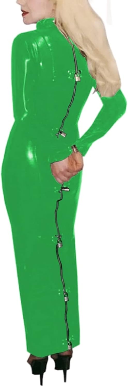 Lockable Costume Lockable Dress Bag Wear Male Women Night Club Wear,Green,M
