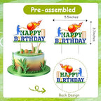 Cricket Cake Topper Cricket Birthday Party Decoration Cricket Theme Happy Birthday Cake Pick Double Sided Printing Sport Theme Cake Decoration for Kids Adults Birthday Party Supplies