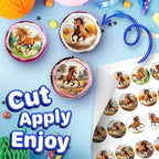 30 x Edible Cupcake Toppers – Horse Themed Collection of Edible Cake Decorations | Uncut Edible on Wafer Sheet