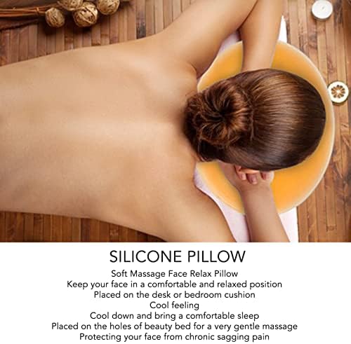 Dioche Silicone Face Cushion for Massage Table, Gel Face Pad, Soft Massage Face Relax Pillow, Silicone SPA Beauty Salon Skin Care Head Cushion Pad