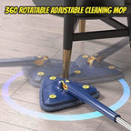 360 Rotatable Adjustable Cleaning Mop, 2022 New Telescopic Triangular Mop 360 Degrees Rotatable and Adjustable