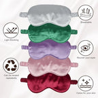 1 Pack Silk Sleep Mask, Soft Silk Eye Blindfold with Elastic Strap for Night Sleeping Travel and Nap, Unisex (Purple)