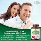 Zazzee Extra Strength Pomegranate 20:1 Extract, 40% Ellagic Acid, 120 Vegan Capsules, 4 Month Supply, Punica Granatum, Antioxidant & Cellular Health Support, Non-GMO, Made in the USA