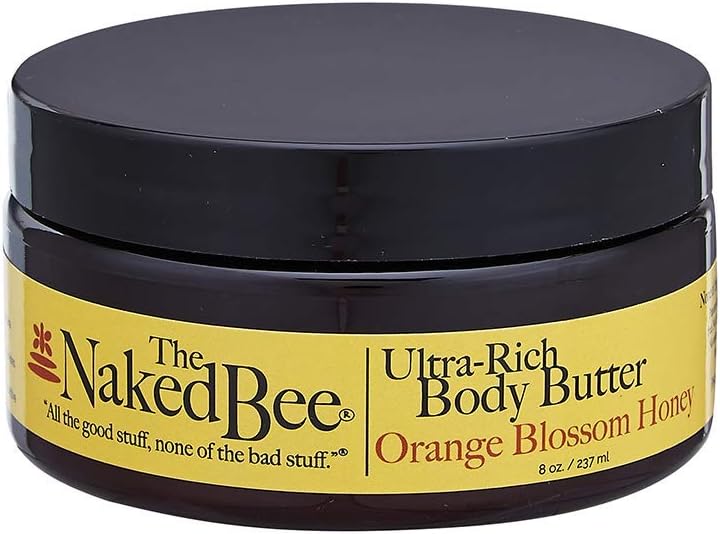 The Naked Bee Ultra-Rich Body Butter, 8 Ounce, Orange Blossom Honey