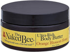The Naked Bee Ultra-Rich Body Butter, 8 Ounce, Orange Blossom Honey