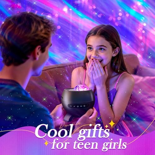 Northern Galaxy Light Projector, 300+Modes & 5 Films Star Projector, 15 White Noise & Bluetooth Northern Lights Projector,Moon Light Projector, Teen Girl Gifts Trendy Stuff, Consumer Electronics.