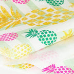 100 Count Disposable Paper Party Napkins 2 Ply Pineapple Print Decorative Beverage Guest Luncheon Dinner Cocktail Napkins for Theme Party Birthday Wedding, 6.5X6.5 Inches Folded