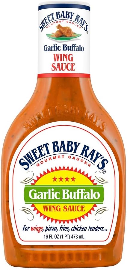 Sweet Baby Ray’s Garlic Buffalo Wing Sauce, 16 Fl Oz (Pack of 2)