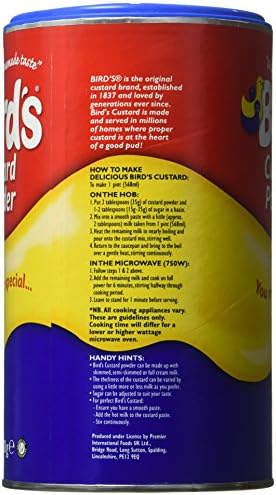 Bird's Vanilla Flavored Custard Powder 600g (Pack of 2)