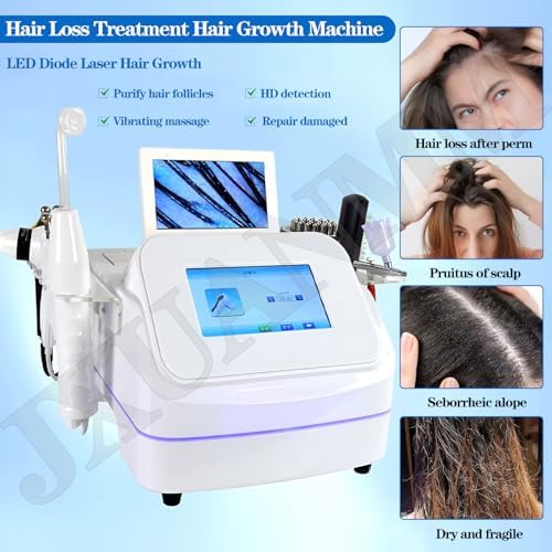 7 in 1 Scalp Detector, Skin Diagnosis Hair Analyzer Multi‑Functional Digital Hair Skin Analyzer Microscope Magnifier High Sensitivity Follicle Analyser Tester Machine or Home Spa Salon Use