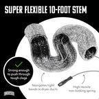 Brushtech Dryer Vent Cleaning Brush - 10-Foot Flexible Duct Cleaning Tool with Non-Kinking Spring for Lint Removal, Improved Airflow, Safer Dryers - Made in the USA, House Maintenance Supplies