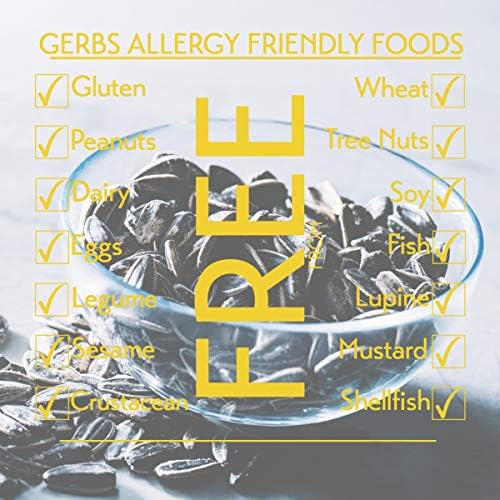 Gerbs Roasted Unsalted Whole Sunflower Seeds 1 lb. | Small Batch, No Artificial Additives, Resealable Bag | Crack-and-Eat Crunchy Snack | Top 14 Allergen-Free