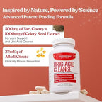 Moonstone Uric Acid Cleanse | Kidney Detox and Joint Support | Tart Cherry Powder, Celery Seed Extract & Alkali Citrate Complex | Urinary Alkalinization | Vegan & Gluten Free Supplements | 120 CT