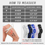 Kuangmi Knob Knee Brace for Pain Relief, Knee Support with Patella Gel Pad & Side Stabilizers, Compression Knee Sleeve for Workout, Arthritis, Joint Pain, Meniscus Tear (White,Right,XX-Large,Single)
