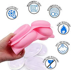 BAKER DEPOT Silicone Mold for Handmade Soap 6 Cavity Oval Shape Fat Bath Bombs Pink Color，Set of 2