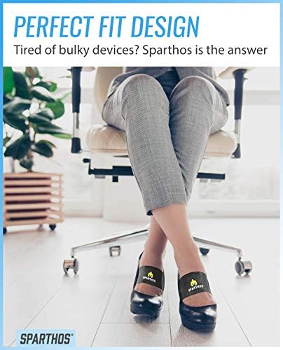 Sparthos Arch Support Sleeve - Plantar Fasciitis Support Brace - Foot Feet Brace, Ankle Pain Relief, Night Splint - Dr Sock Docsocks Soothers Supports - Mens and Womens (Black-S)