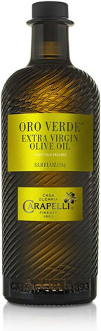 Carapelli - Oro Verde Extra Virgin Olive Oil: First Cold-Pressed EVOO – 33.8 Fluid Ounces (1 Liter)