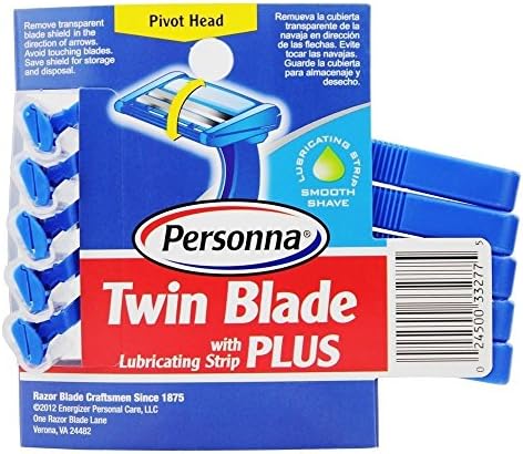 Personna Twin Blade Plus Disposable Razors with Lubricating Strip 5 Pack(s)